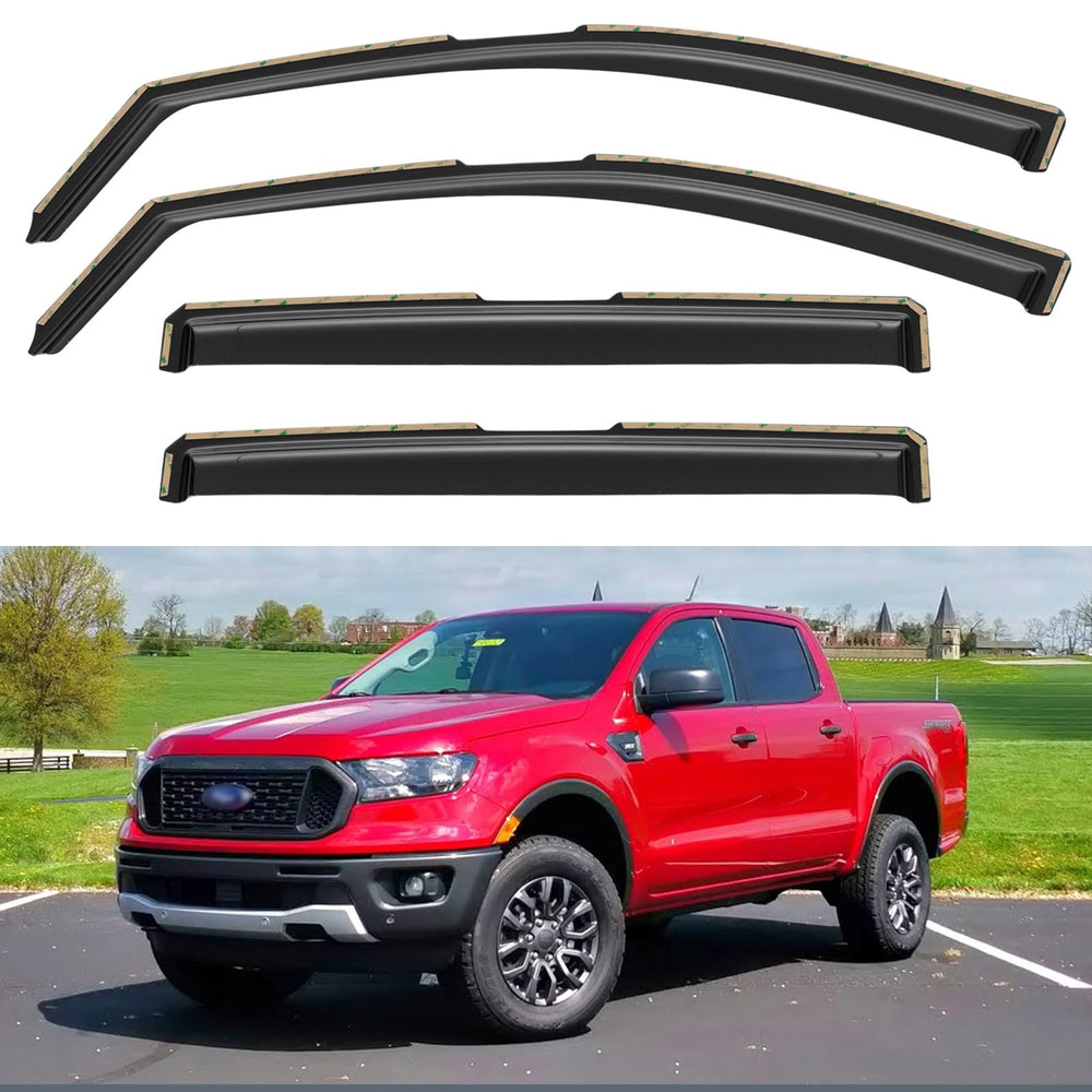 YQAUTEC front view installed on Ranger Crew Cab shows sleek weather protection