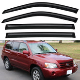 YQAUTEC front door visor on Highlander showing clean fit and protection