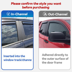 YQAUTEC visor installed on driver front door reducing rain entry while ventilating