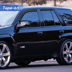 YQAUTEC installed visor on Trailblazer side view demonstrating ventilation