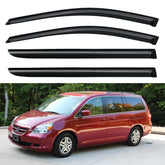 YQAUTEC front passenger door visor installed showing sleek fit and protection