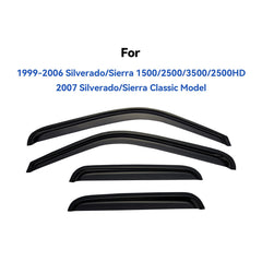YQAUTEC rear half door visors profile reducing wind and glare
