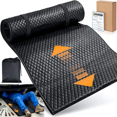 YQCQWL front view of packed mat showing compact storage and convenience