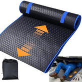 YQCQWL front view showing compact rolling creeper mat and benefits