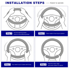 YTFRL installation on steering wheel showing quick stretch-on installation benefit