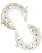 YUANTUO front view of two white headlight retainer rings showing fit and finish benefits