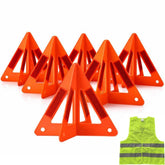Yudaxsafe front packaging showing six triangle kit and vest benefit visibility