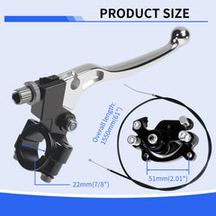 YUEARN close-up of 7/8 inch brake lever showing ergonomic clamp and durable finish