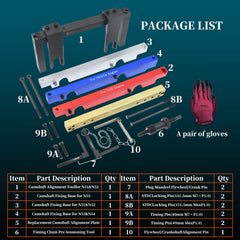 Yuesstloo camshaft alignment tool closeup showing rigid single-piece design advantage