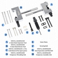 Yuesstloo chain guides and plungers set demonstrating controlled chain feeding