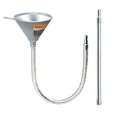 Yuesstloo front view of steel funnel set showing ready-to-use design and durability