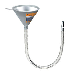 Yuesstloo front view of steel bendable spout funnel showing full length and shape for easy reach