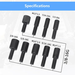 Yuesstloo assorted metric and UNC/UNF bolts and adapters for wide vehicle coverage