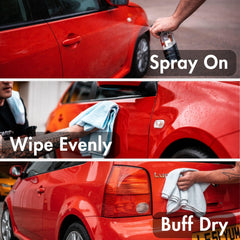YumCars before and after painted panel showing enhanced depth