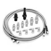 Yunnergo front view of complete transmission cooler lines kit showing included parts and benefits