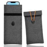 YunTuookey front view of two Faraday pouches showing compact protection