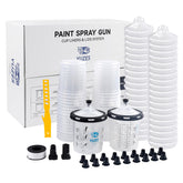 YUZES front packaging showing 40-pack disposable paint cup system, organized kit benefit