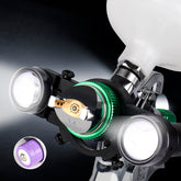 YUZES paint gun light front view showing LED tube and controls, improves visibility