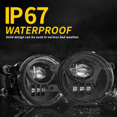 Z-OFFROAD fog lights installed on Tacoma bumper demonstrating fitment