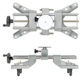Zackman Scientific clamp front view showing secure rim grip and quick mounting benefit