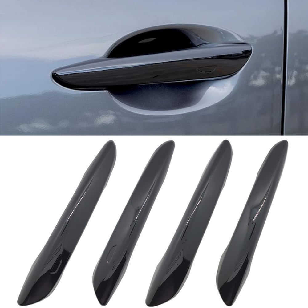 Zacxoxsr front packaging showing glossy black handle covers, protects factory look