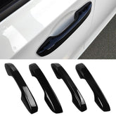 Zacxoxsr glossy black front view showing sleek handle protection and car styling benefit