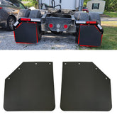 ZANURA front view of mud flaps showing full coverage and vehicle protection