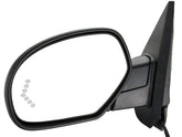 ZAPOSTS driver side mirror front view showing complete assembly and factory fit benefit
