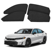zatooto front packaging showing 4-pack Civic shades and benefit of easy setup