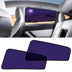 ZATOOTO front view of Model Y rear shade showing exact fit and sun protection