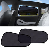 ZATOOTO front view of Model Y rear side shade shows precise fit and protection