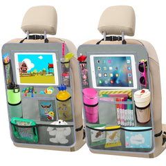 Zecirl front view installed on car seat showing organized storage benefits
