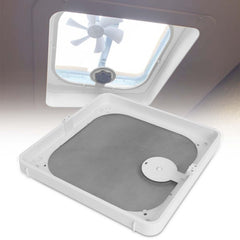 Zejoot roof vent front view showing clean birch white finish and improved airflow
