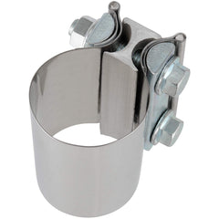 ZEONHAK clamp installed on exhaust pipe in garage illustrating practical in-use benefit