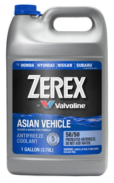 Zerex front label showing blue coolant and product identity for correct selection