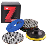 ZFE front packaging showing 4-inch 9-piece polishing kit and complete grits for job readiness