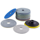 ZFE front packaging of 5-inch diamond pads showing full kit and benefits