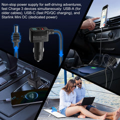 Zhaumim charging ports and label view showing USB-C and USB-A benefits