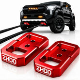 ZHDD red front tow hook front view showing solid loop and fit