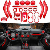 ZIBOPAR front packaging showing full 26-piece red trim kit, enhances cabin style