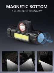 ZIDIYORUO spotlight mode at night showing focused beam for distance visibility
