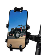 ZIDIYORUO front view mounted on roll cage showing stable phone access