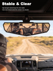 ZIDIYORUO mirror rotated inside cab showing 360-degree adjustment benefit