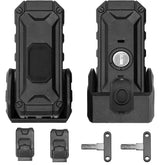 ZKJAYOE front view showing locking hood latch and secure fit benefit