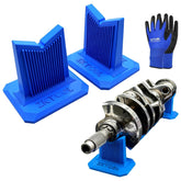 ZKTOOL front view of both stands showing stable support and workshop readiness
