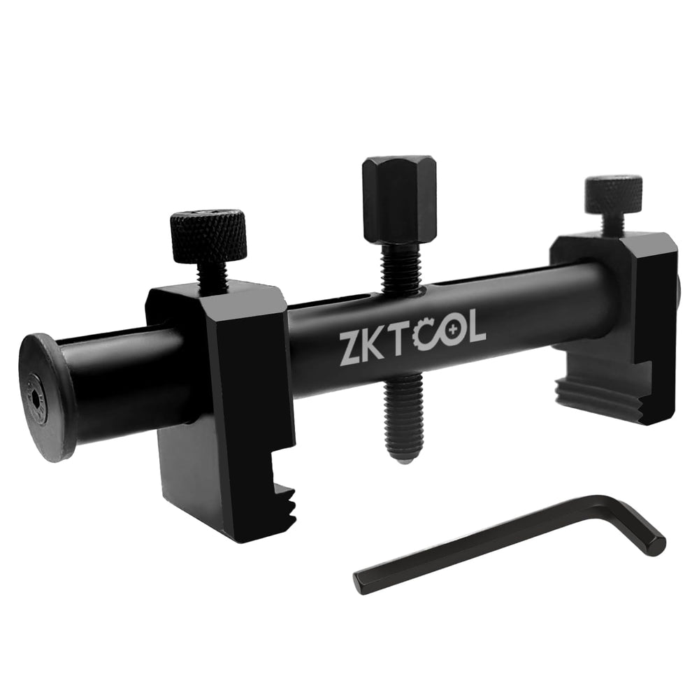 ZKTOOL front view of pulley puller kit showing components and compact case for convenient storage