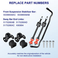 ZNB sway bar bushings and hardware kit organized for quick installation