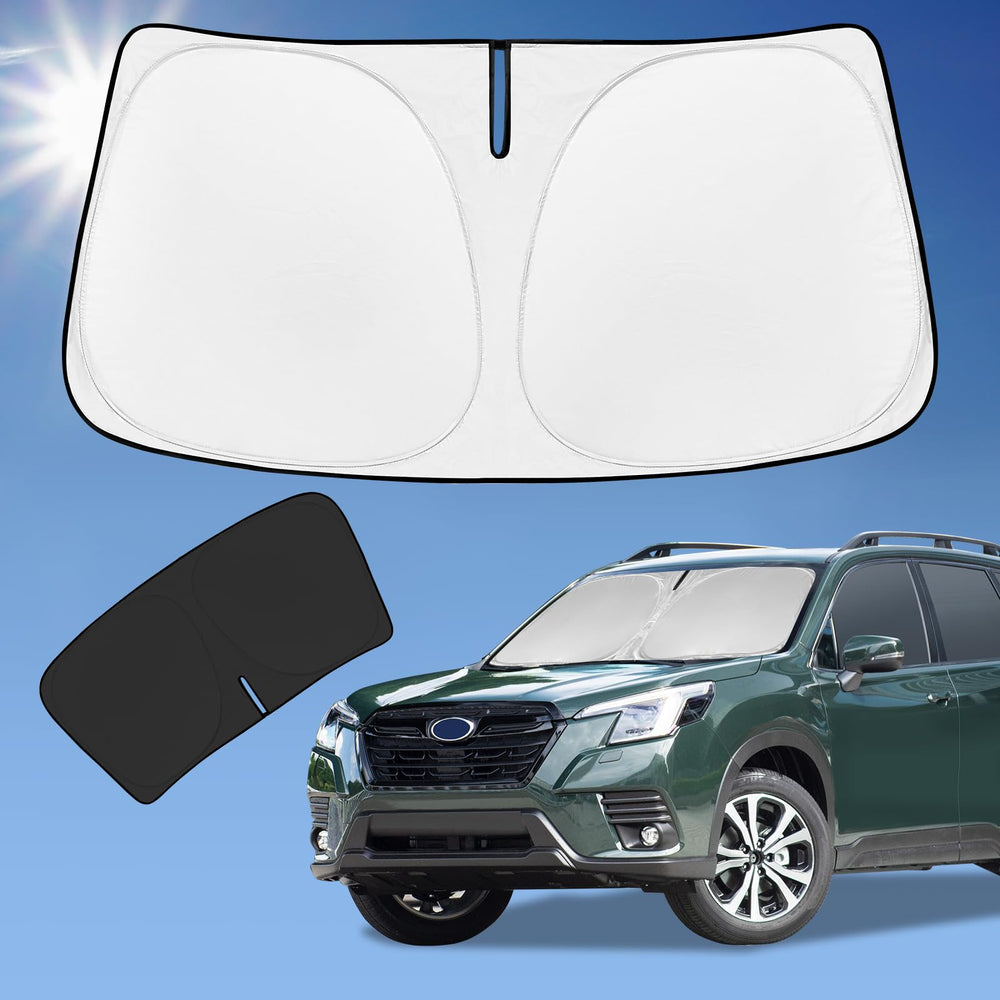 ZOIBV front view on Subaru Forester showing full windshield coverage and protection