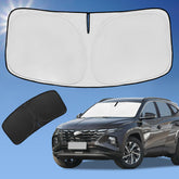 ZOIBV front view of sunshade packaging shows full coverage benefit