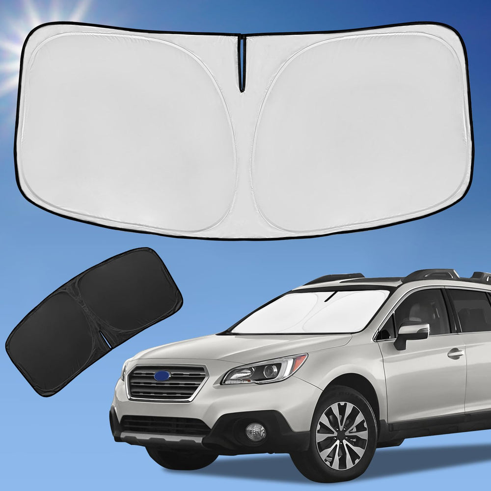 ZOIBV front view windshield cover showing full windshield protection and cooler cabin